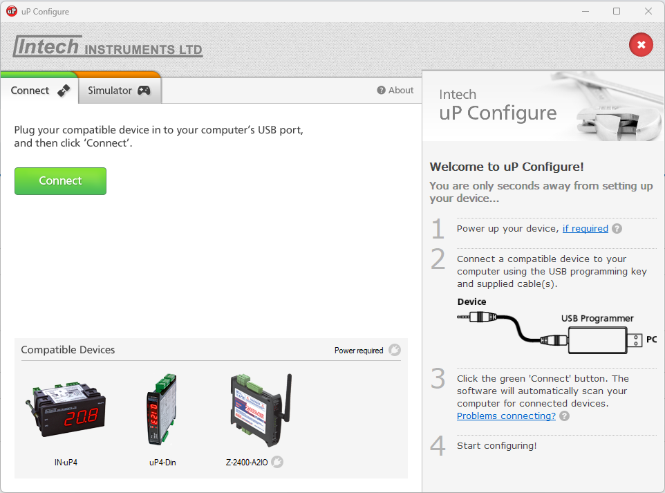 uP Configure - Intech Instruments